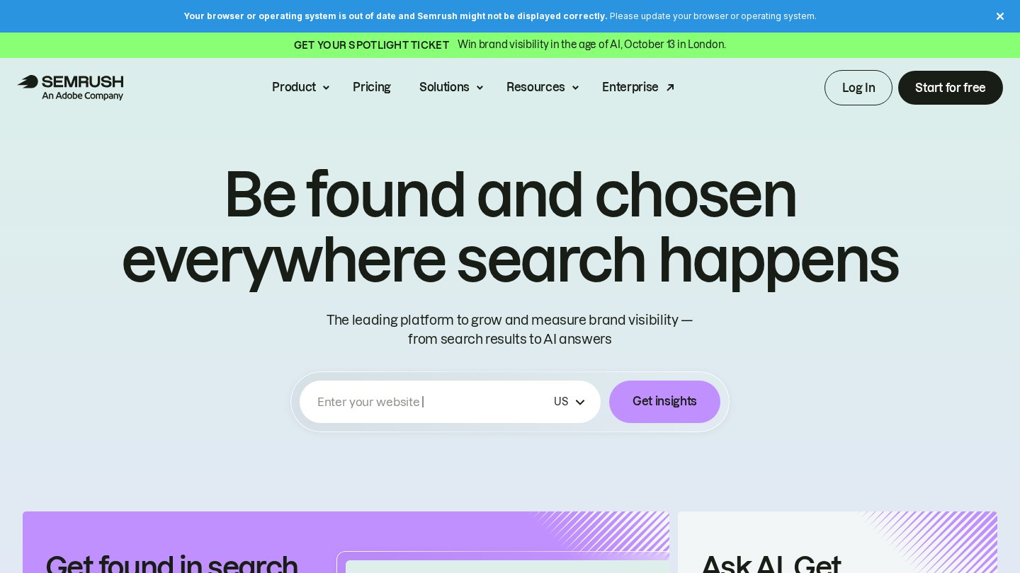 Semrush official website