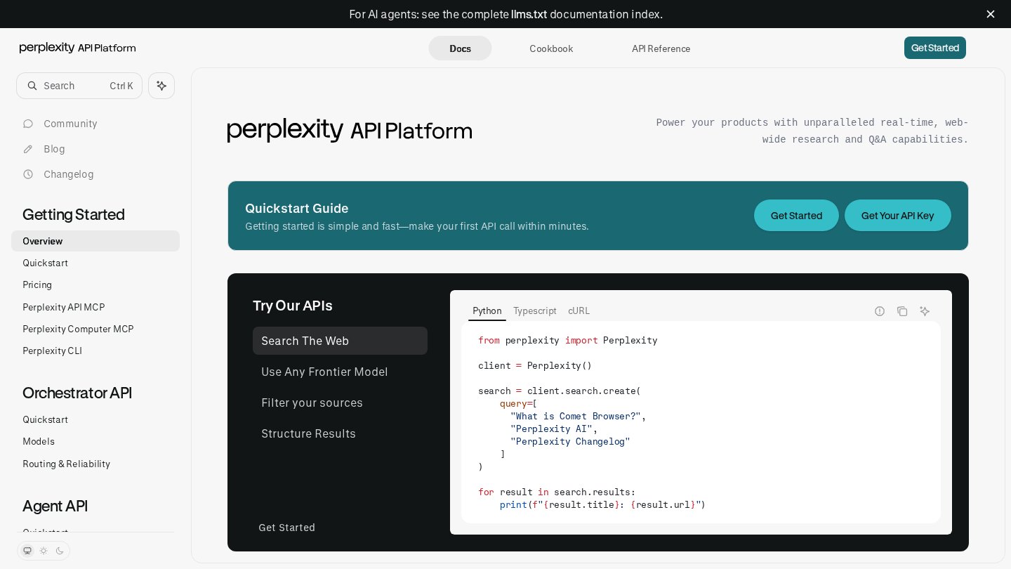 Perplexity official website