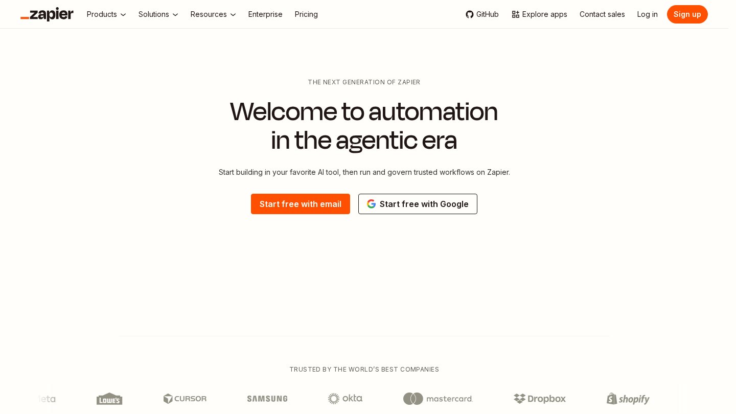 Zapier official website