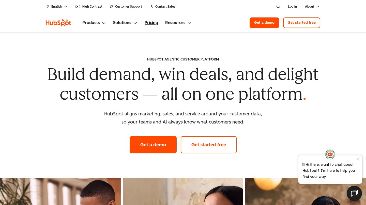 HubSpot official website