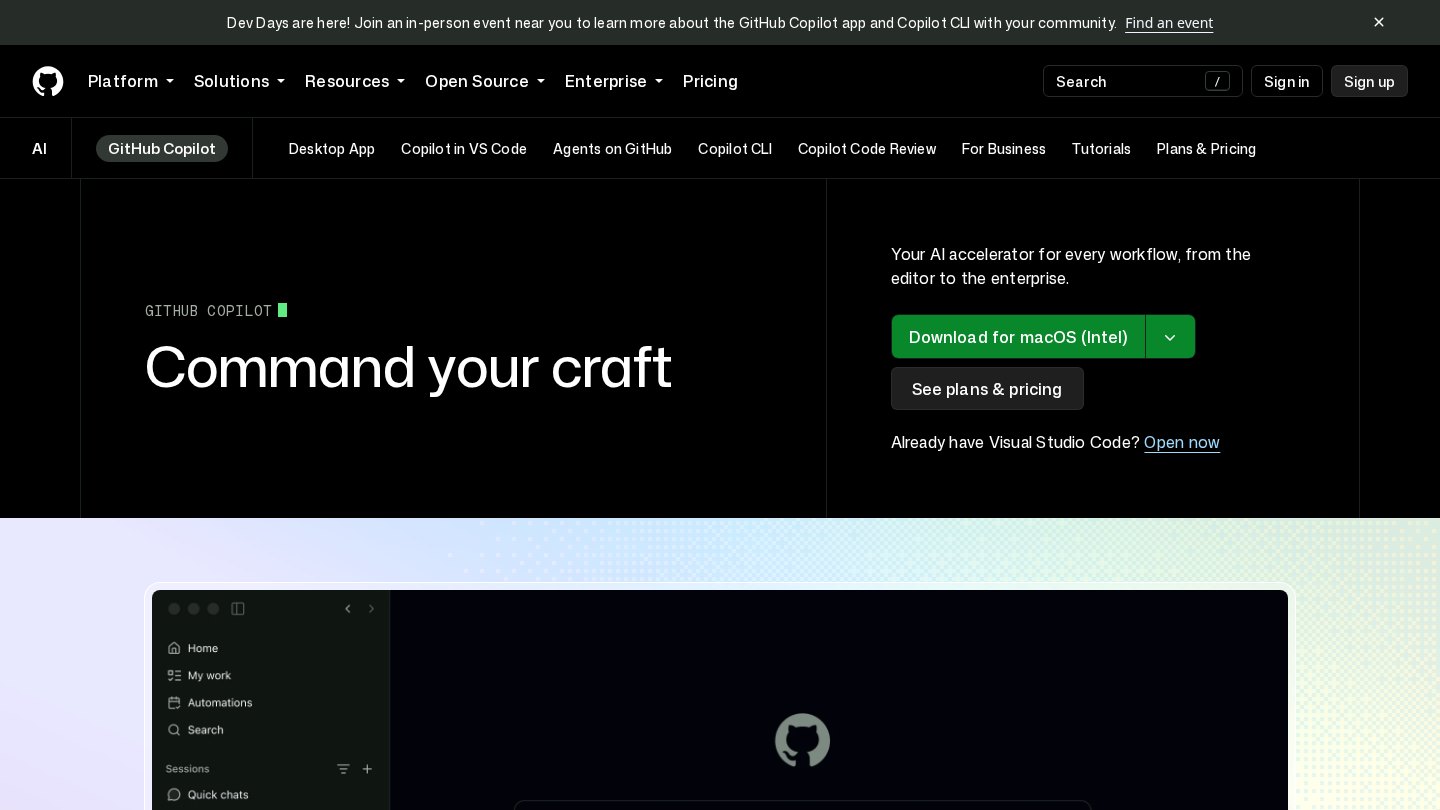 GitHub Copilot official website
